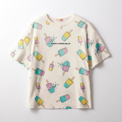 ビッグシルエット総柄半袖Ｔシャツ 【子供服】