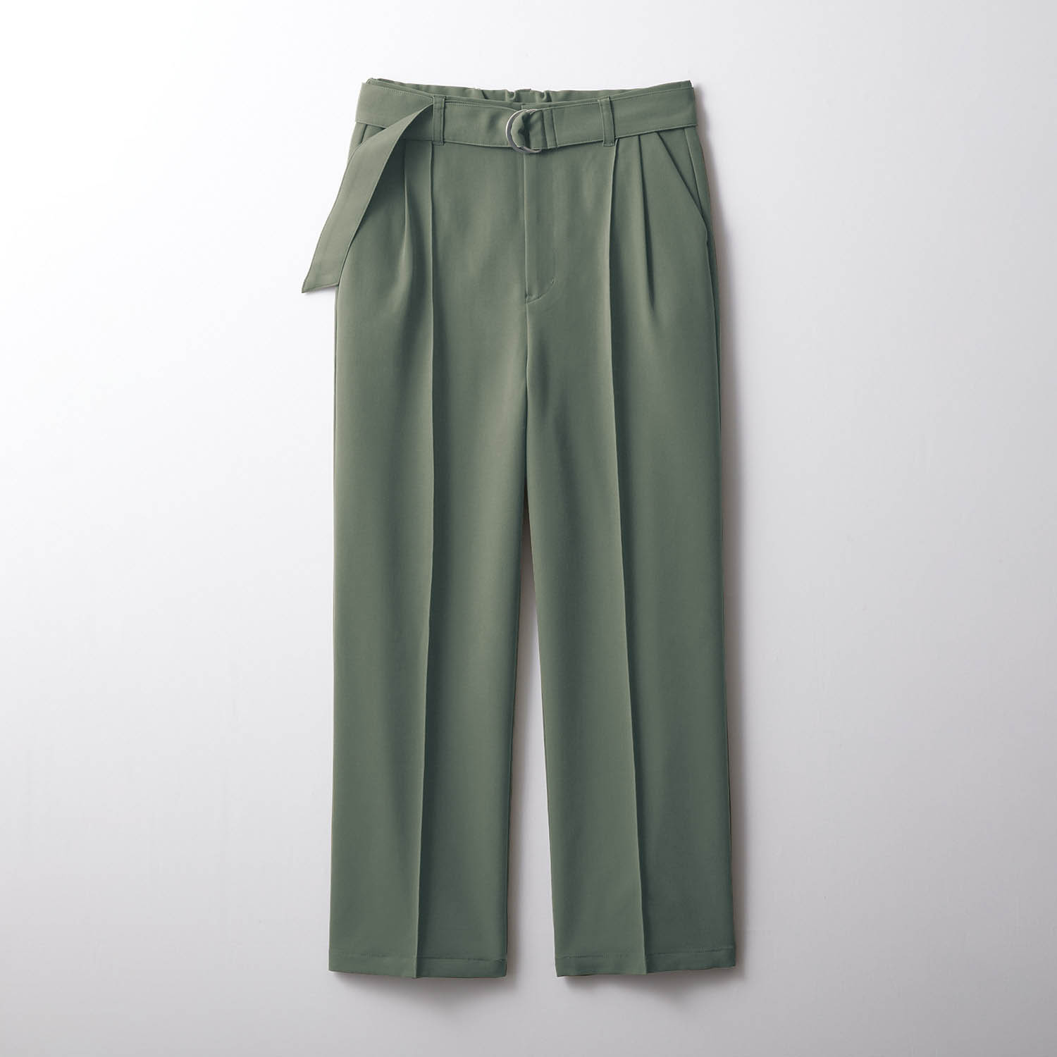 【STANDARD me】ベルト付きセンターピンタックワイドパンツ(ウエスト調節可) 【子供ズボン】