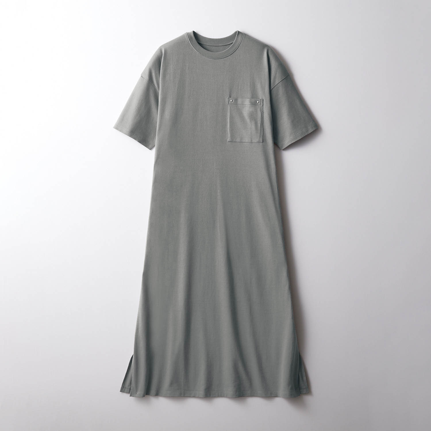 【STANDARD me】リベット使いハーフスリーブロングTワンピース 【子供服 半袖】