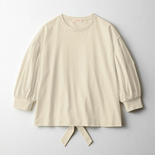 バックリボン七分袖プルオーバー 【子供服】
