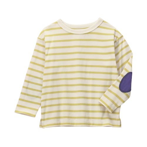 パッチ付きボーダー長袖Ｔシャツ 【子供服】