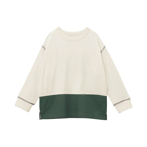 キッズ異素材切替え長袖Ｔシャツ 【子供服】