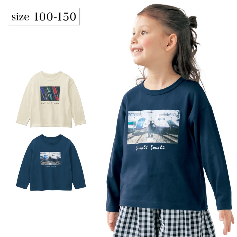 リアルプリント長袖Ｔシャツ（新幹線）（子供服 Tシャツ/カットソー）|(鉄道シリーズ)｜通販のベルメゾンネット