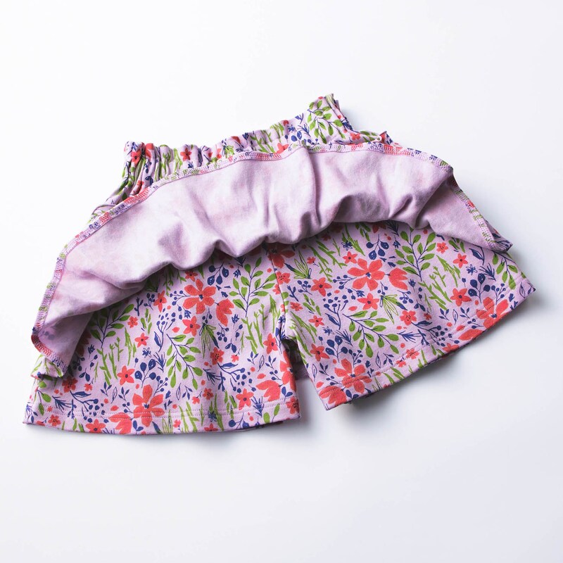 再入荷】キッズ 子供服 花柄キュロット おりたたま 女の子 100 ピンク 