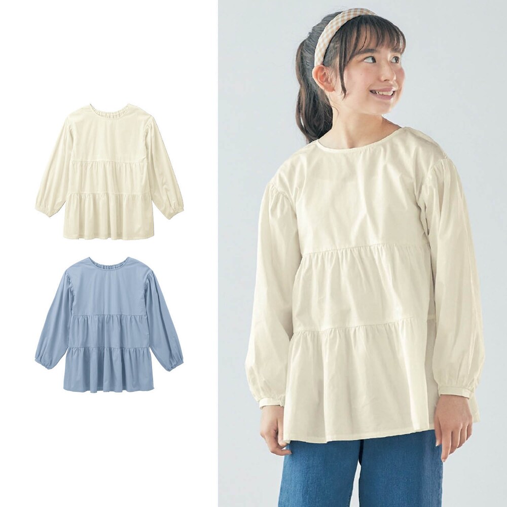 【ベルメゾン】ティアードチュニック 【子供服 長袖】