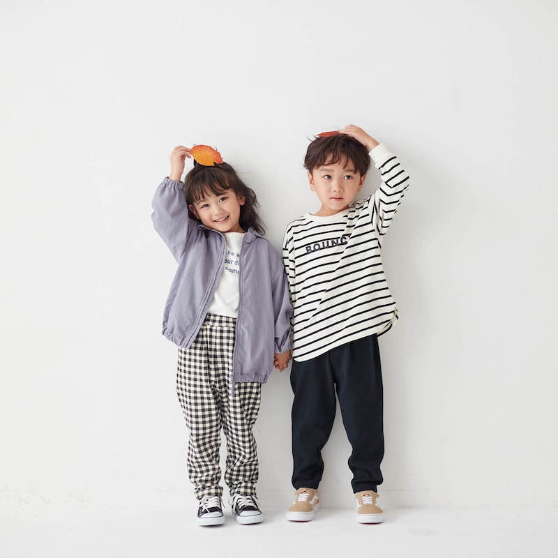 左)ギンガムチェック／103cm・110サイズ、右)ブラック／107cm・110サイズ