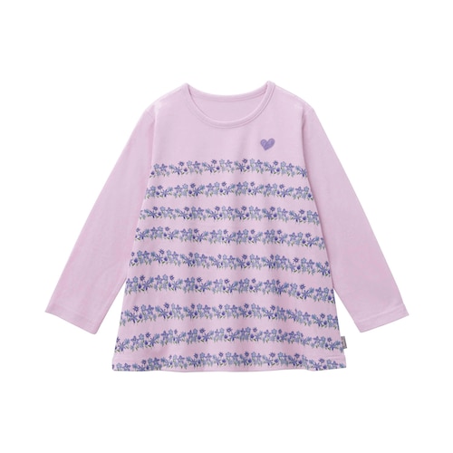 名札ココ選べるプリントAライン長袖Ｔシャツ 【子供服】
