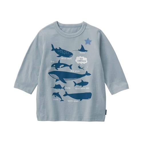 名札ココ選べるプリント七分袖Ｔシャツ 【子供服】