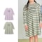 フレアシルエットボーダー長袖ワンピース 【子供服】