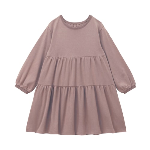 バックリボンティアードワンピース 【子供服 長袖】