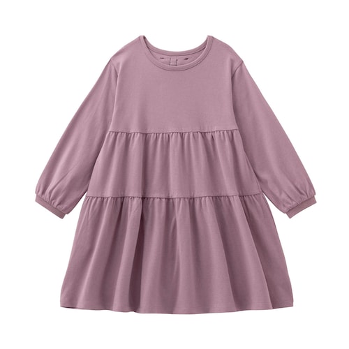 バックリボンティアードワンピース 【子供服 長袖】