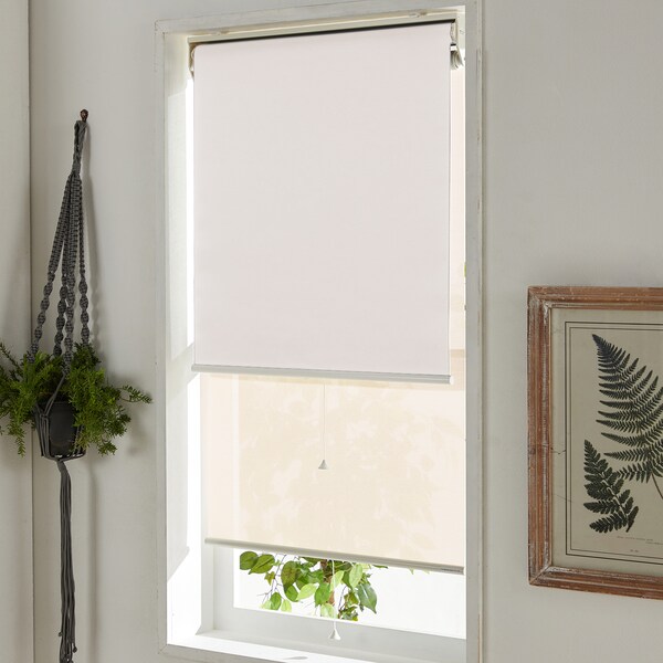 【ベルメゾン】【サイズオーダー】遮光厚地 & レースの2つの生地で使い分けできるダブルオーダーロールスクリーン