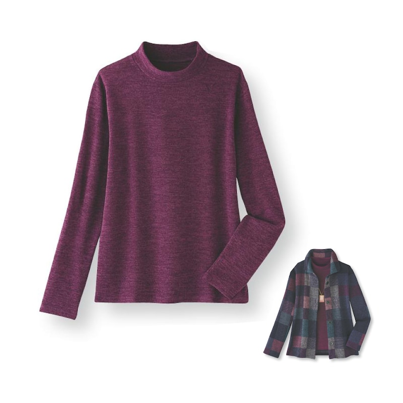 顔映りが良いワイン系のプルオーバーのセット