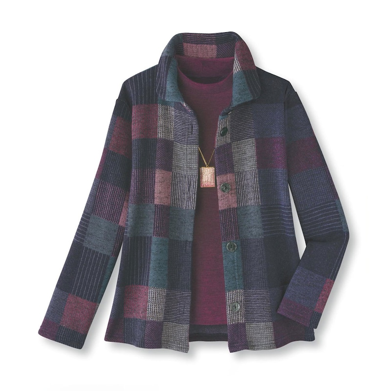 ブルーグレー×ワイン系