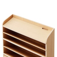 天板にはコード落しがあります（天板を裏返して穴の位置を左右変更可能）/引出し付き
