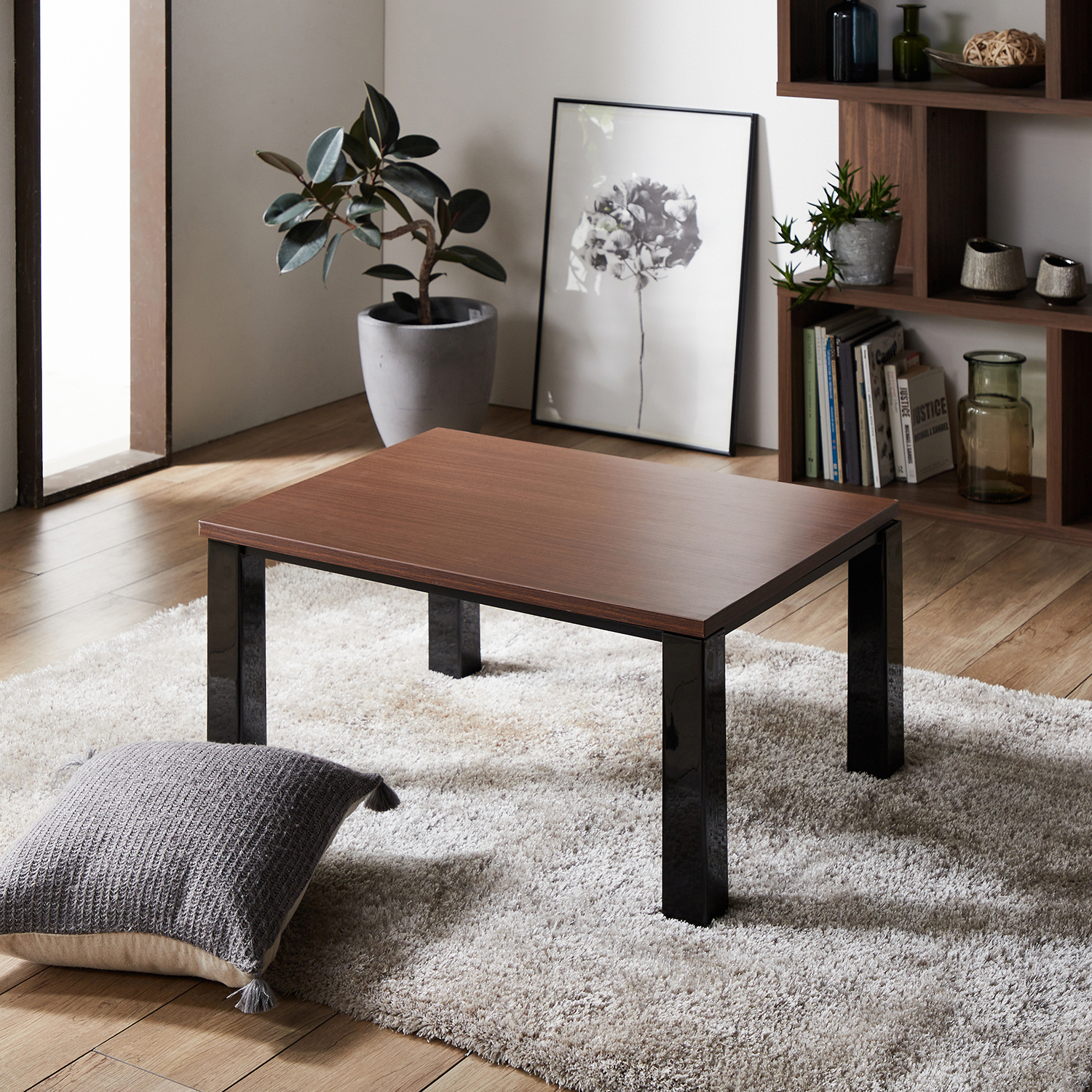 【ベルメゾン】モダンデザインのフラットヒーターこたつテーブル 【ベルメゾン】モダンデザインのフラットヒーターこたつテーブル