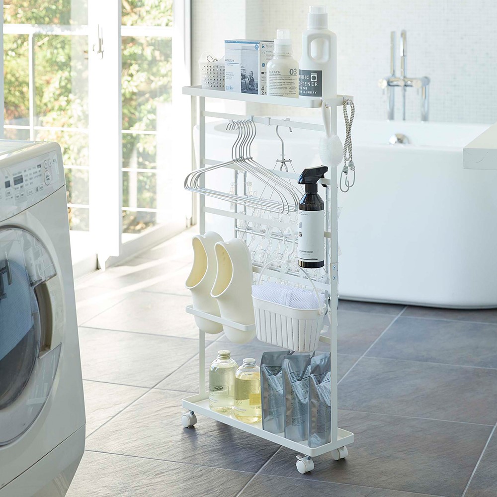 【タワー/tower】洗濯用品収納スリムワゴン