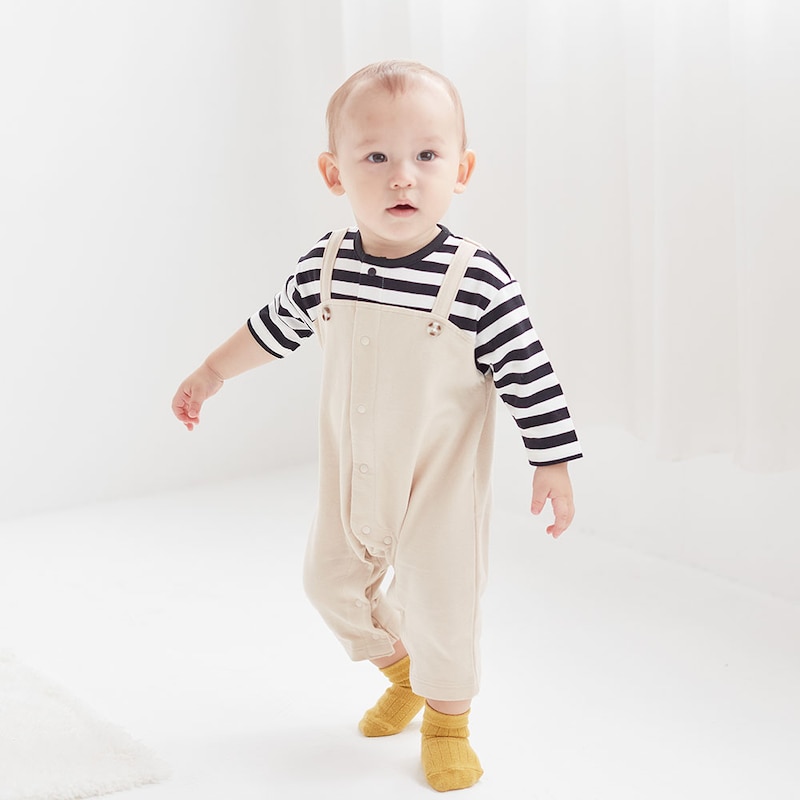 ライトベージュ／モデル身長75㎝・70サイズ着用