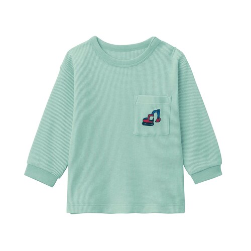 胸刺繍ワッフル長袖Ｔシャツ 【ベビー服】