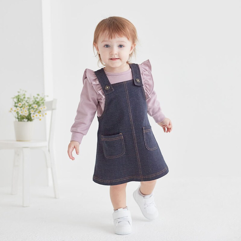 デニットネイビー／モデル身長80㎝・80サイズ着用