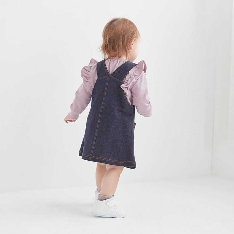 デニットネイビー／モデル身長80㎝・80サイズ着用