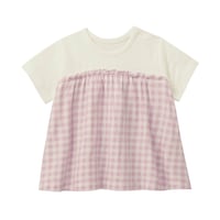 オフホワイト×ペールピンクギンガム