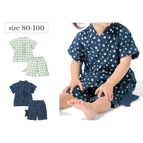 【ベルメゾン】デコデザイン総柄甚平スーツ 【ベビー服】