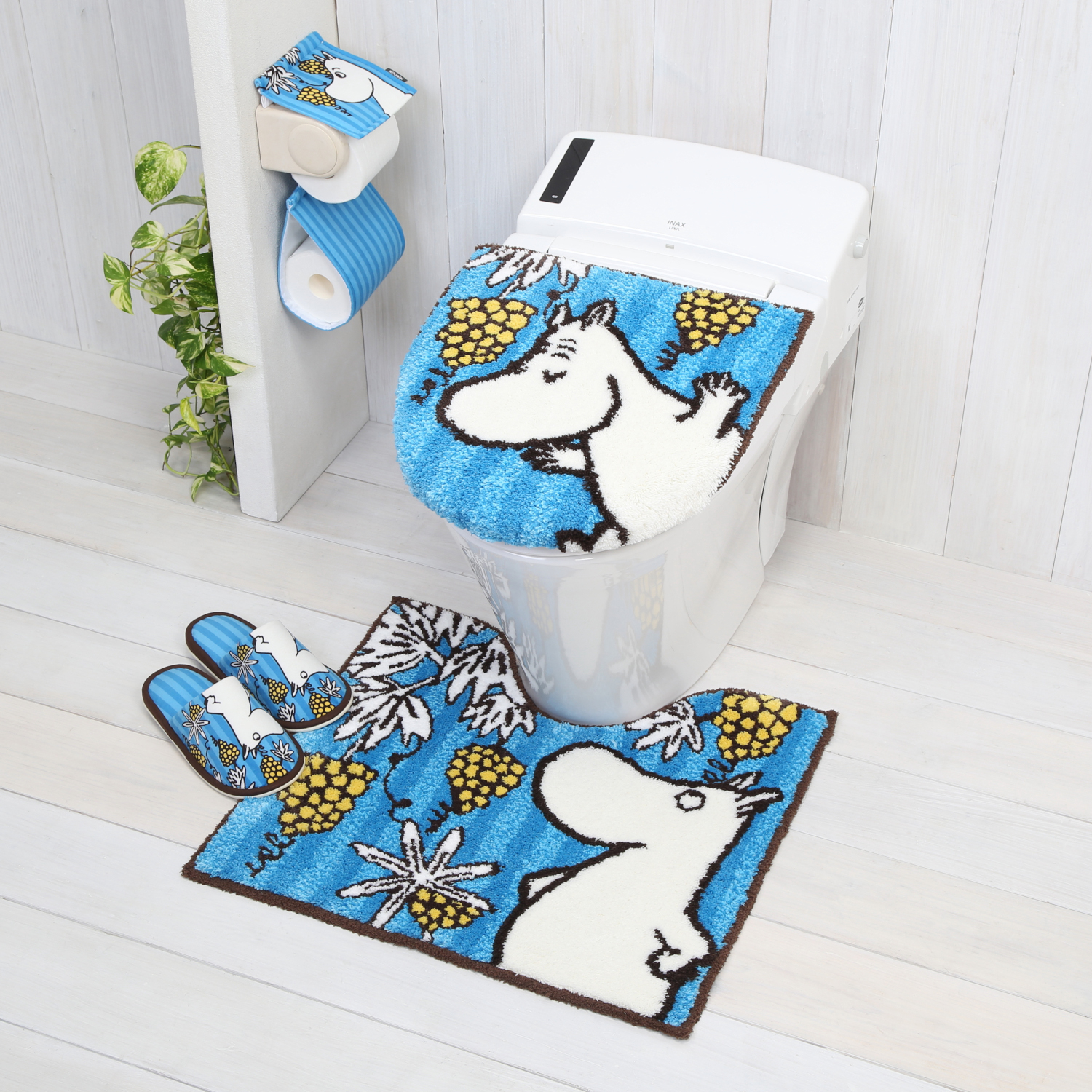 【ムーミン/MOOMIN】トイレットペーパーホルダーカバー・スリッパ「ムーミン」