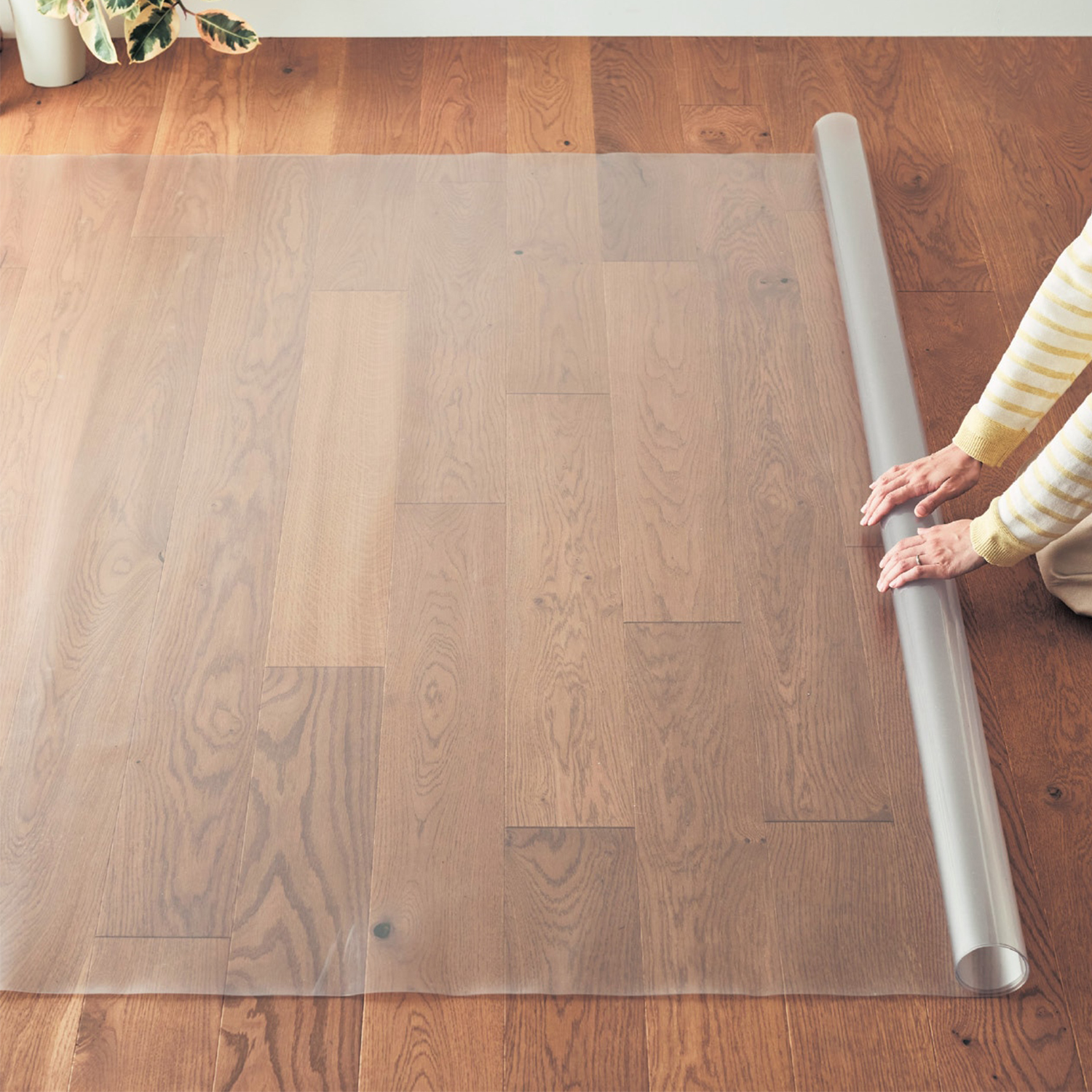 【BELLE MAISON DAYS】【床暖房対応】キズ・汚れ防止透明ダイニングラグ[日本製]