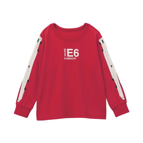 袖プリント長袖リブ付きTシャツ「新幹線シリーズ」