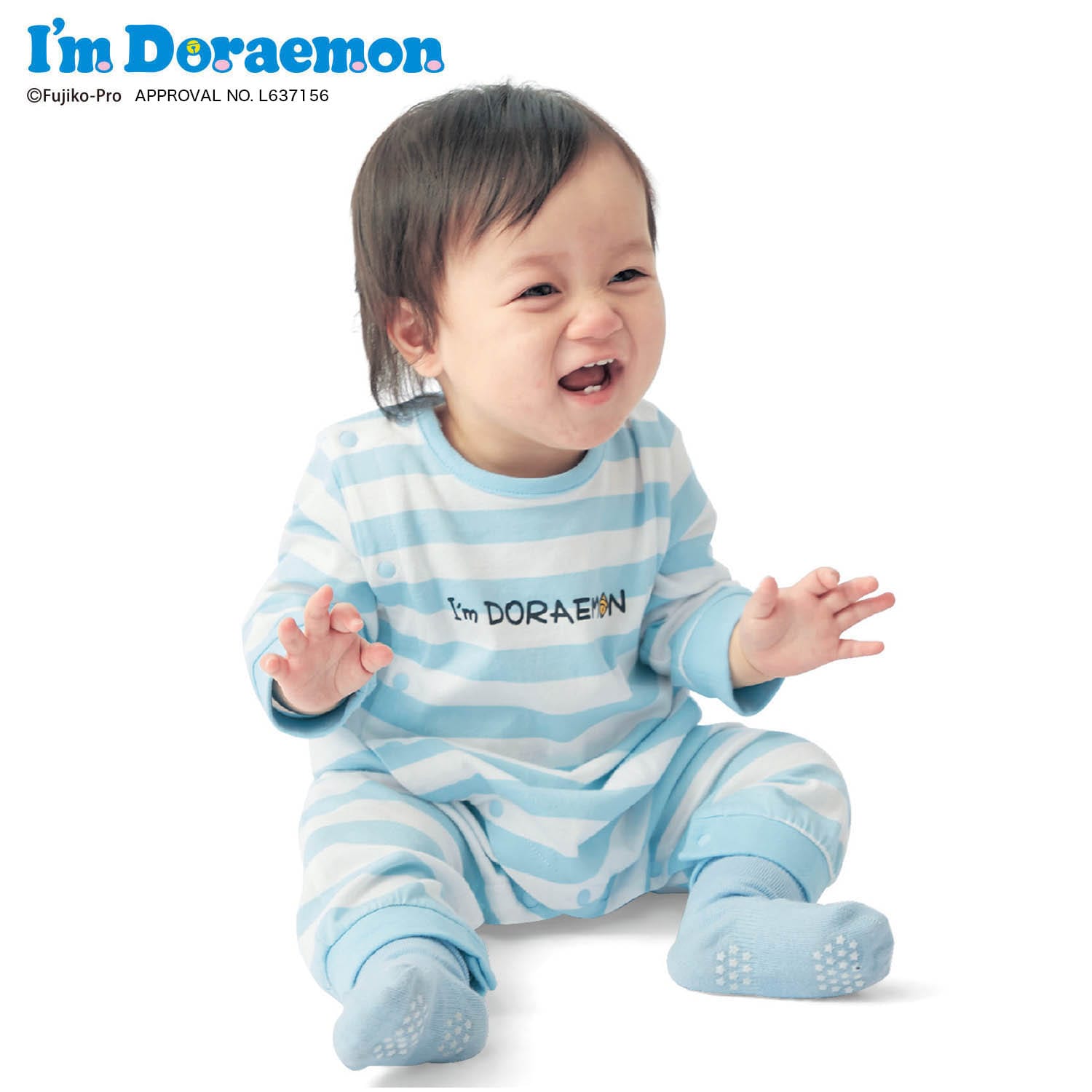 おしりキャラクターカエルロンパース「I'ｍ Doraemon」(アイム