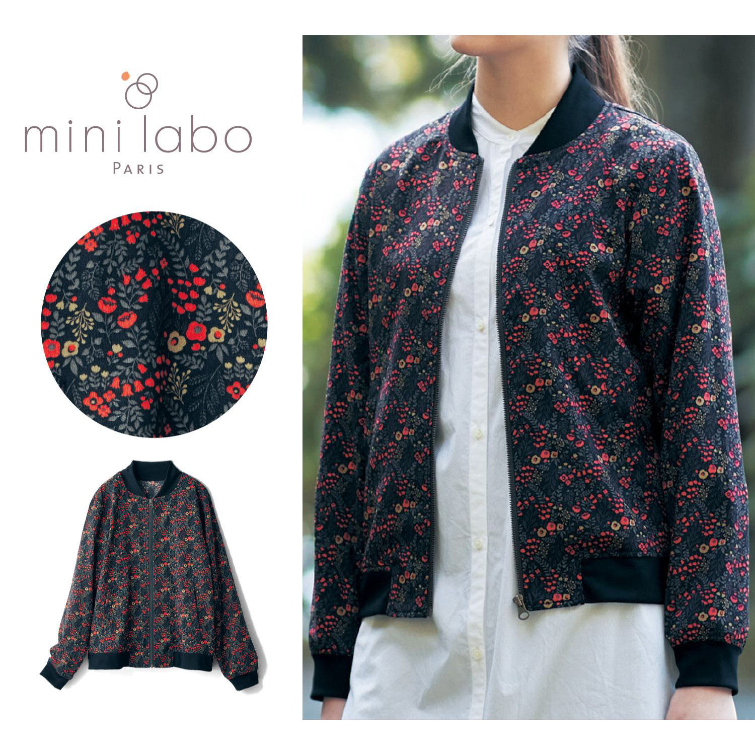 総柄ライトブルゾン 田舎の日曜日 ミニラボ ミニラボ Mini Labo 通販のベルメゾンネット 総柄ライトブルゾン 田舎の日曜日 ミニラボ ミニラボ Mini Labo 通販のベルメゾンネット