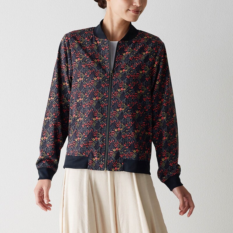 総柄ライトブルゾン 田舎の日曜日 ミニラボ ミニラボ Mini Labo 通販のベルメゾンネット