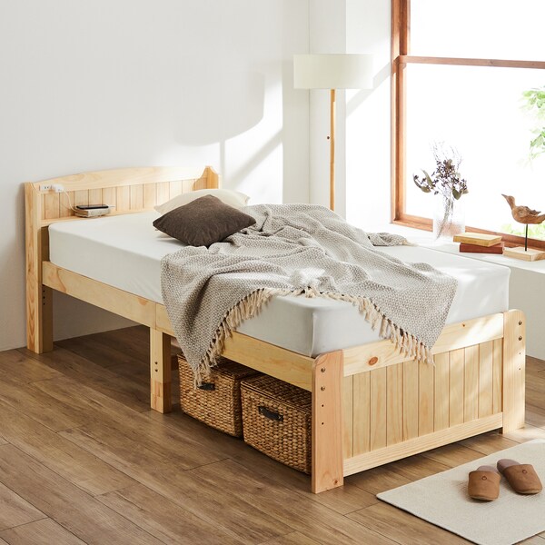 【ベルメゾン】高さ調節式カントリー調すのこベッド