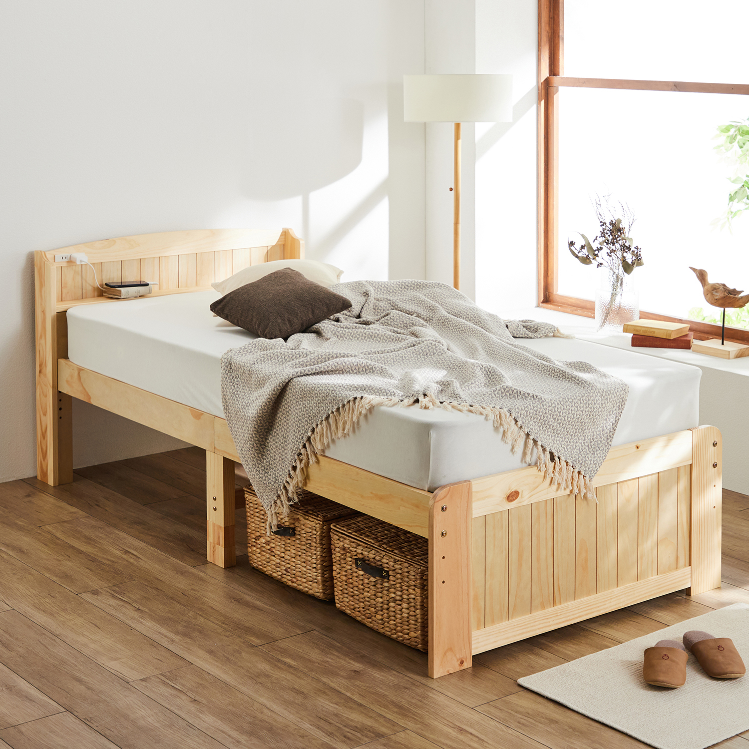 【ベルメゾン】高さ調節式カントリー調すのこベッド 【ベルメゾン】高さ調節式カントリー調すのこベッド