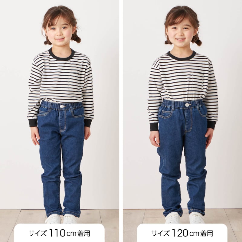 サイズ別着用比較／モデル身長111cm