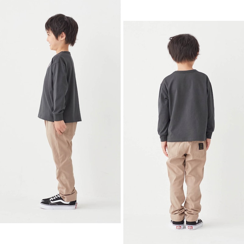 ベージュ／モデル身長111cm・110サイズ着用