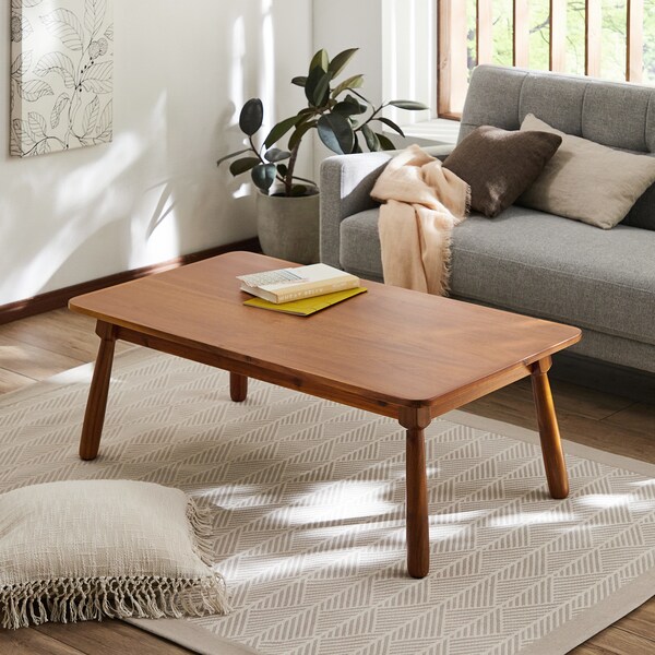 【ベルメゾン】オールシーズン使えるレトロ調こたつテーブル