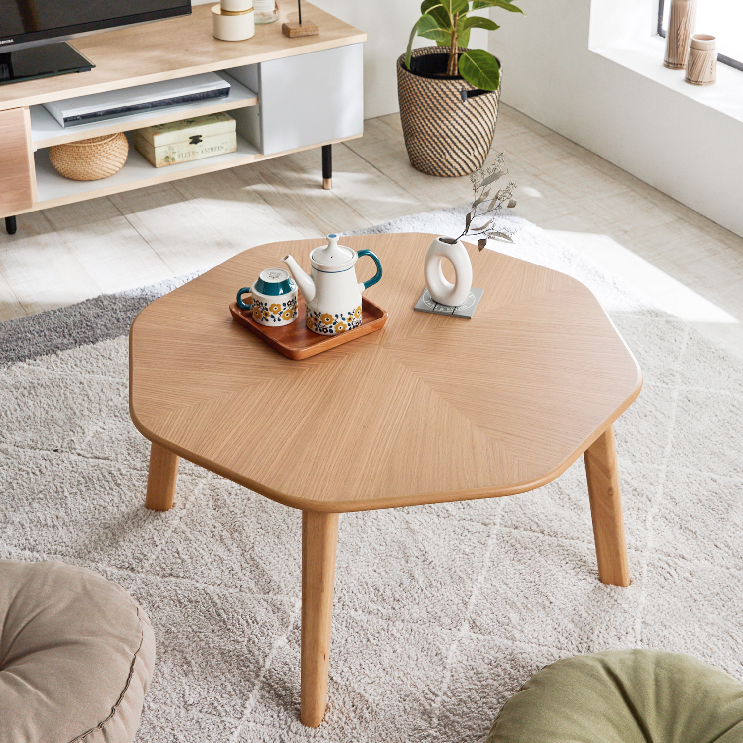 【ベルメゾン】丸みのある八角形こたつテーブル 【ベルメゾン】丸みのある八角形こたつテーブル