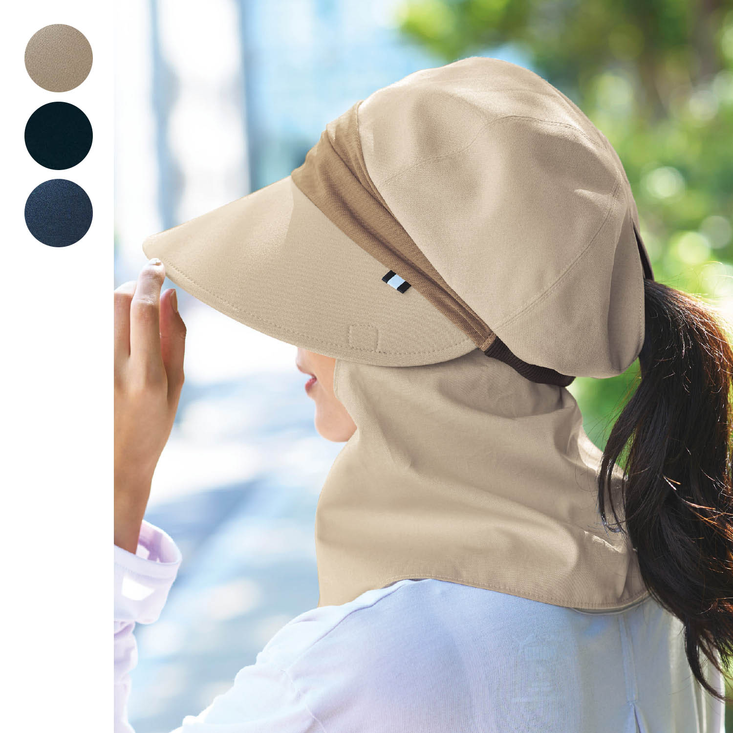 黒　レディース　帽子　UV対策　サンバイザー　ハット　日除け　キャップ