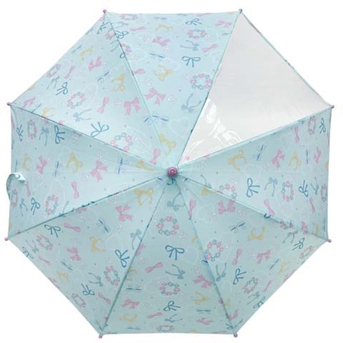 前が見える1面透明素材の長傘