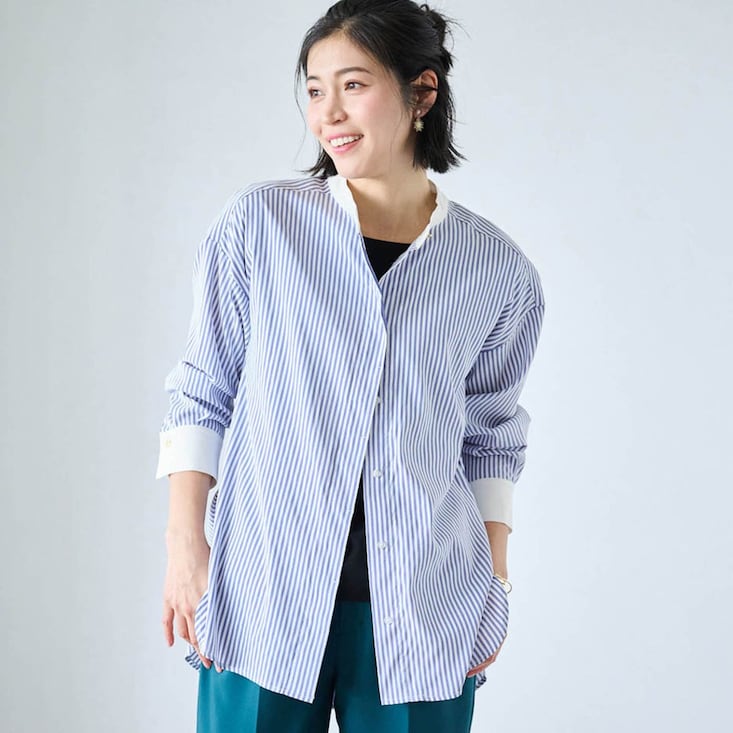 シワになりにくいチュニックブラウス【形態安定】