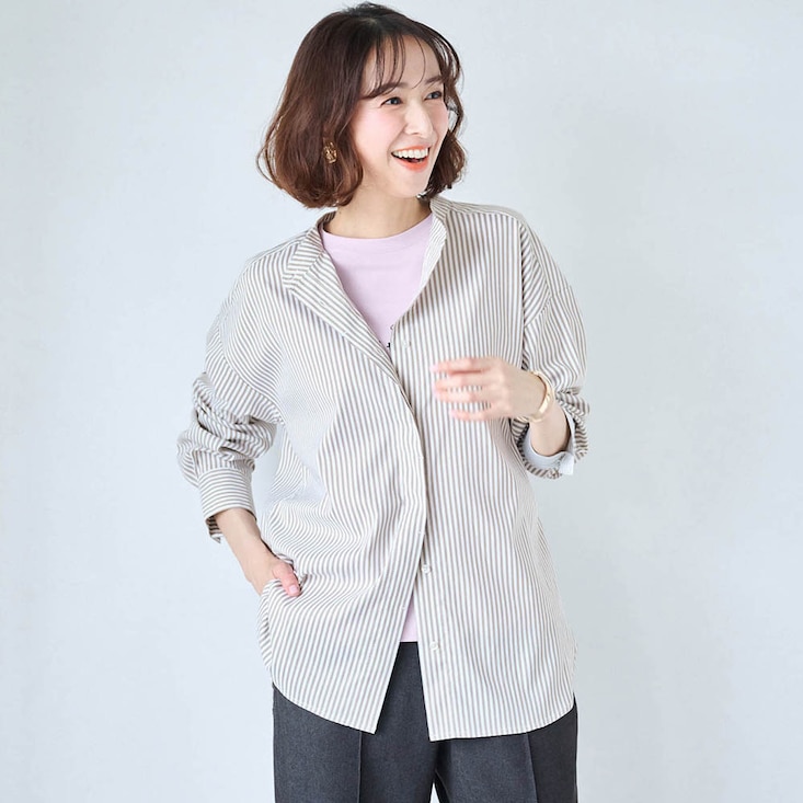 シワになりにくいチュニックブラウス【形態安定】