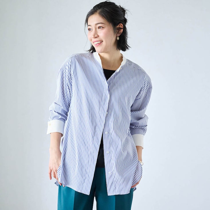 シワになりにくいチュニックブラウス【形態安定】