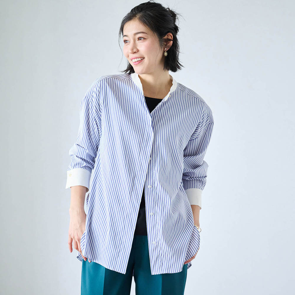 【スタイルノート/StyleNote】【新色追加】 シワになりにくいチュニックブラウス