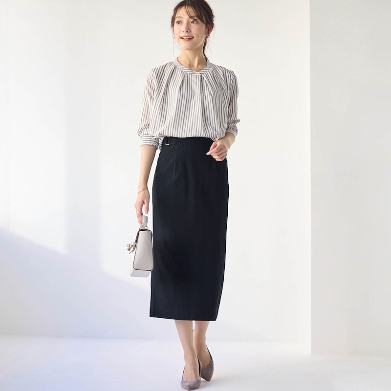 モデル身長170cm／M・総丈75cm　※写真は撮影用のため総丈+6cmになります。