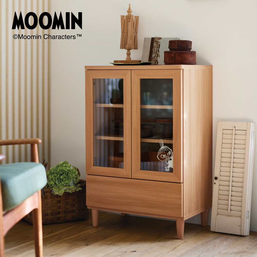 【ムーミン/MOOMIN】ガラス扉のリビングキャビネット「ムーミン」 【ムーミン/MOOMIN】ガラス扉のリビングキャビネット「ムーミン」
