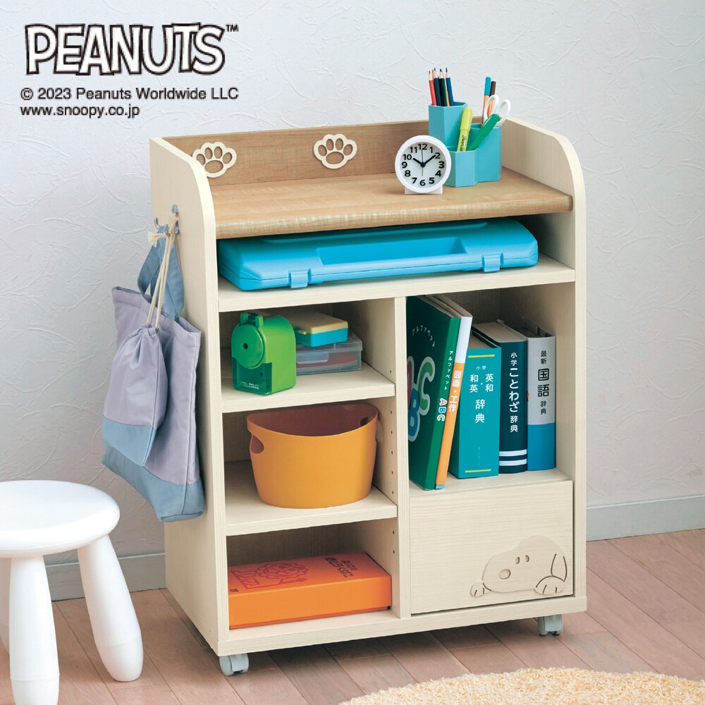 【ピーナッツ/PEANUTS】【4月2日まで大型商品送料無料】 ランドセル収納ワゴン「スヌーピー」