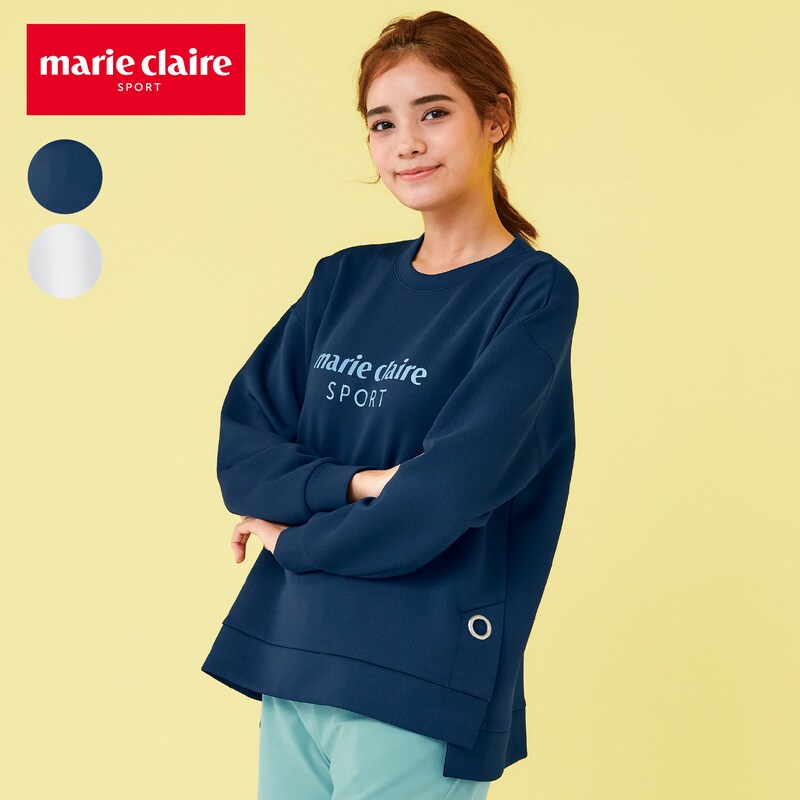 マリクレール マリ・クレール スポール marie claire sport レディース スカート レギンス付 ツインセット 裏フリース 保温 防風 ストレッチ ウエスト伸縮 小花柄 フラワーモチーフ柄 M〜3L 2023 秋冬 新作 ゴルフウェア