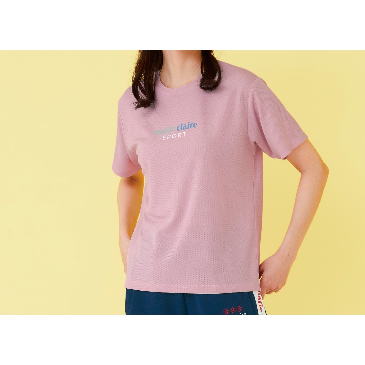 ロゴ半袖Tシャツ ＜ネイビーのみ＞(マリ・クレール スポール/marie